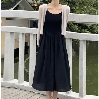 トップス カーディガン ショート丈 ミモレ丈 袖なし 袖あり ノースリーブ 長袖 細身 ストレート 2点セット ツーピース きれいめ シンプル カジュアル 大人 上品 お洒落 大人可愛い 主役級 無地
