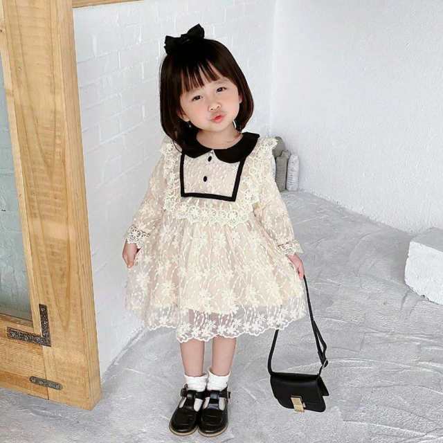 ワンピース きれいめ 春秋冬 入園式 入学式 女の子 ベビー ドレス 長袖 刺繍 結婚式 衣装 子供 ドレス 祝い 赤ちゃん 誕生日 服 1歳 2歳 3歳 4歳